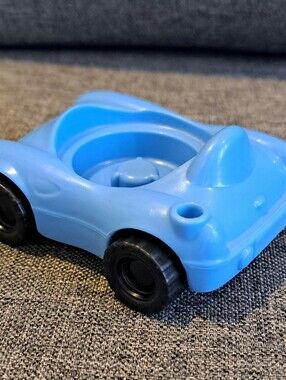 Little People Blue Car Fisher Price 2006 Neighbour's Garage And Racin Ramps
